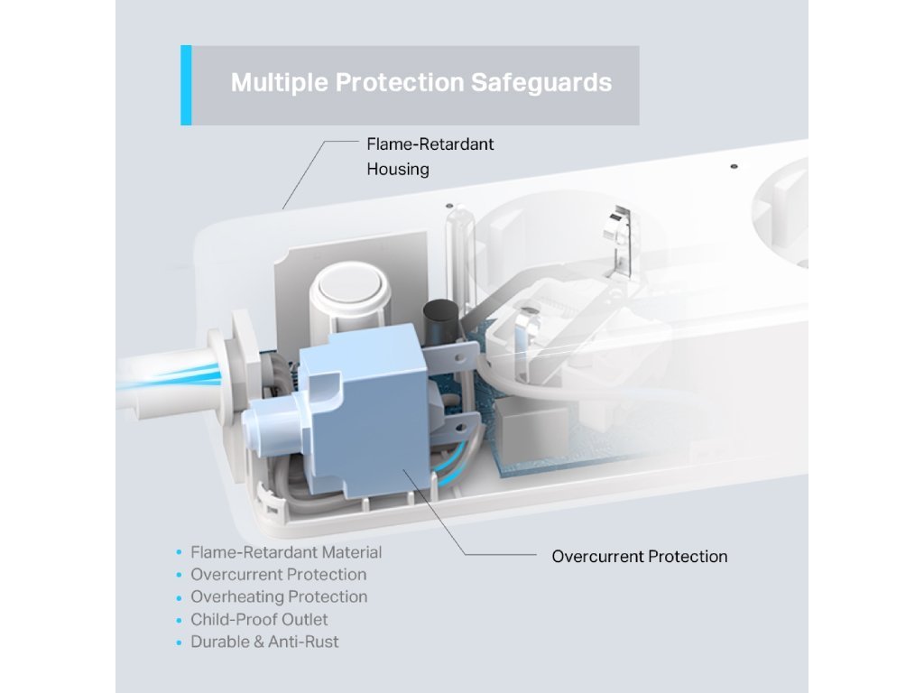 Smart produžni kabel  TP-LINK TAPO P300/3uticna mesta/bela - Slika 5